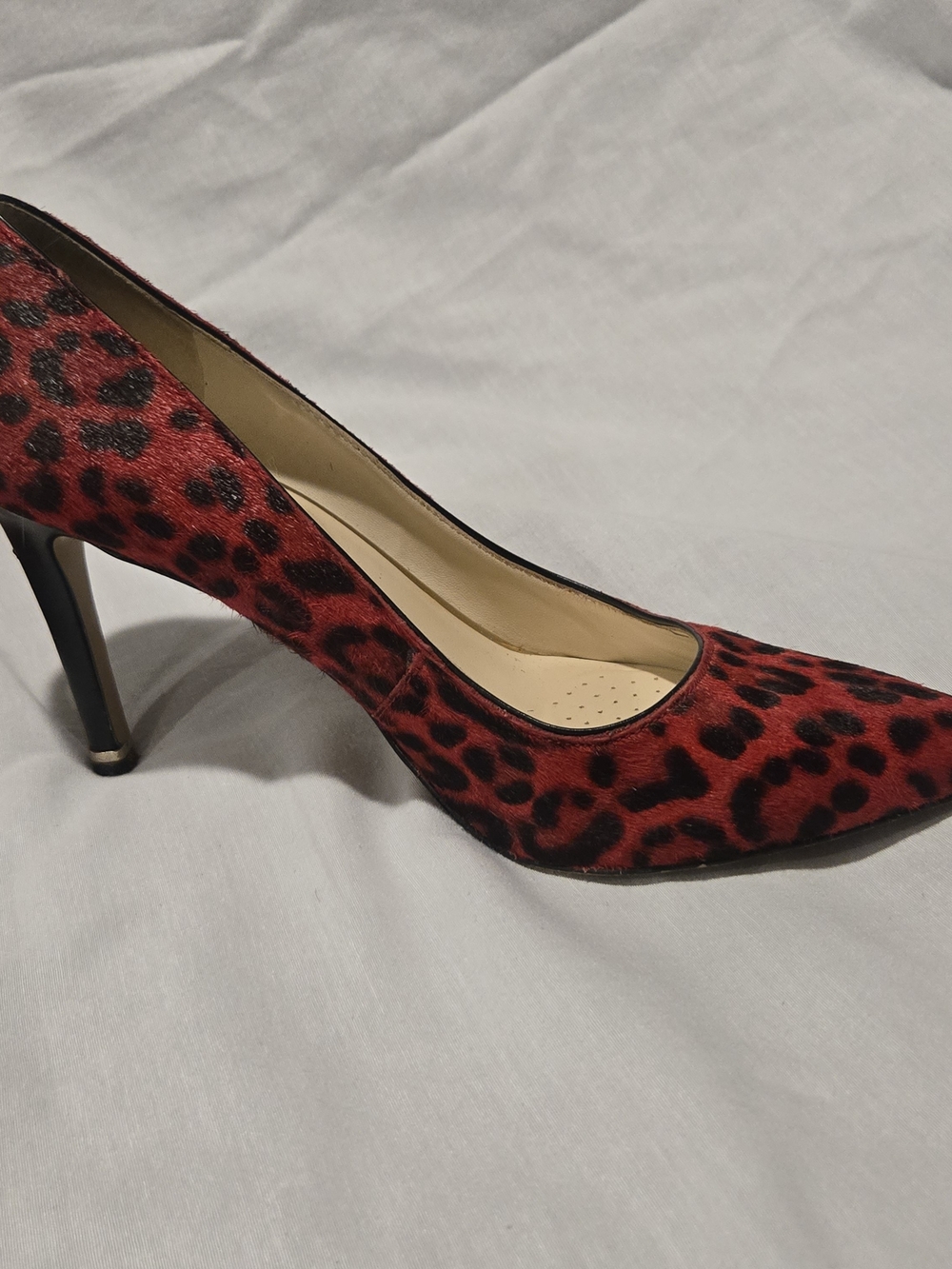 UGA Game Day Red Leopard Print Pointed Toe Stiletto Heel Pump
